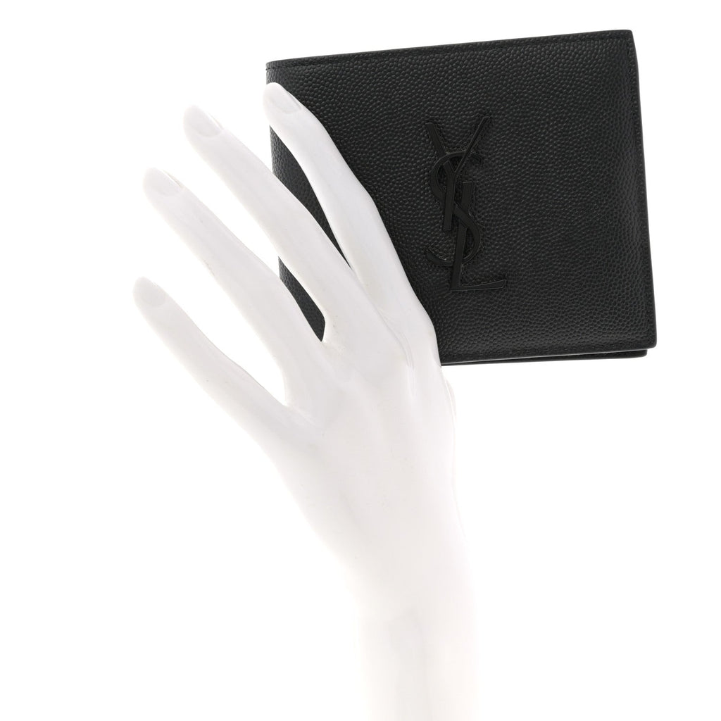 Grain De Poudre Monogram Monochrome Bifold Wallet Black