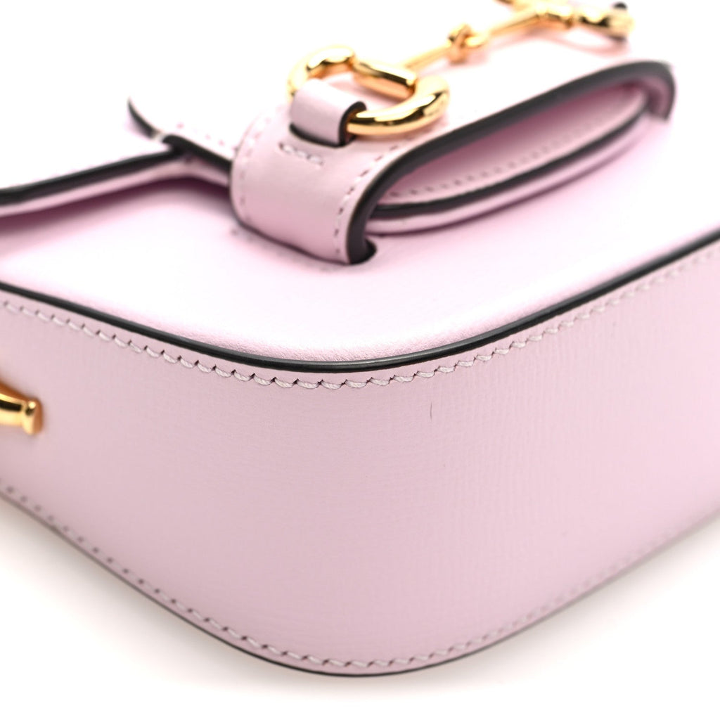 Calfskin Horsebit 1955 Super Mini Crossbody Bag Light Pink