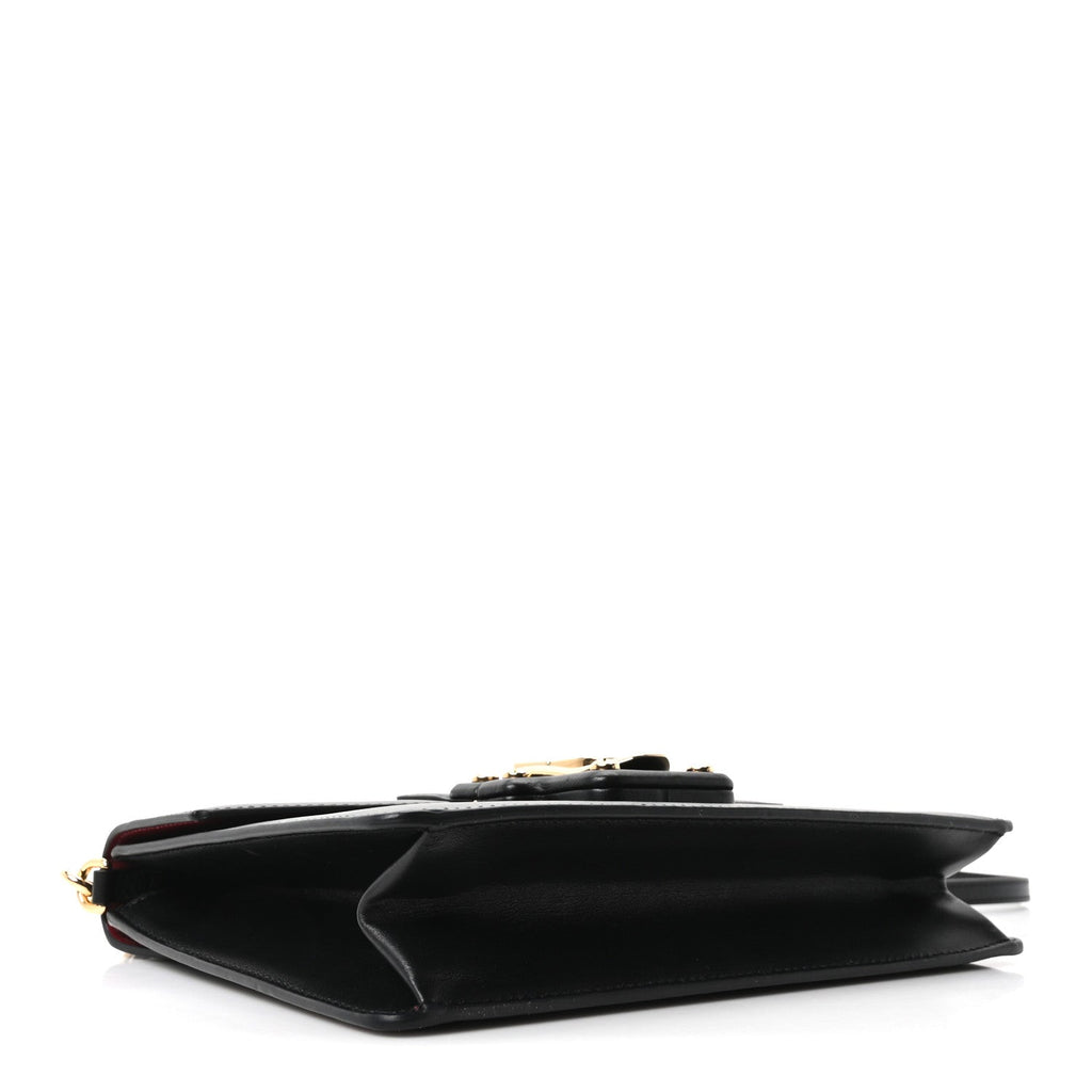 Calfskin Lucia Shoulder Bag Black