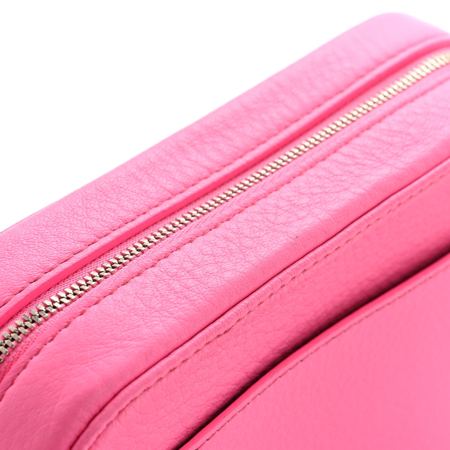 Calfskin Kittens Logo XS Everyday Camera Bag Acid Pink