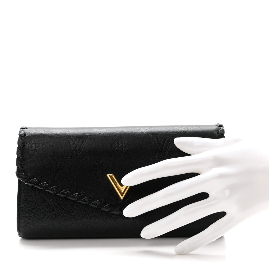 Monogram Cuir Plume Very Wallet Black