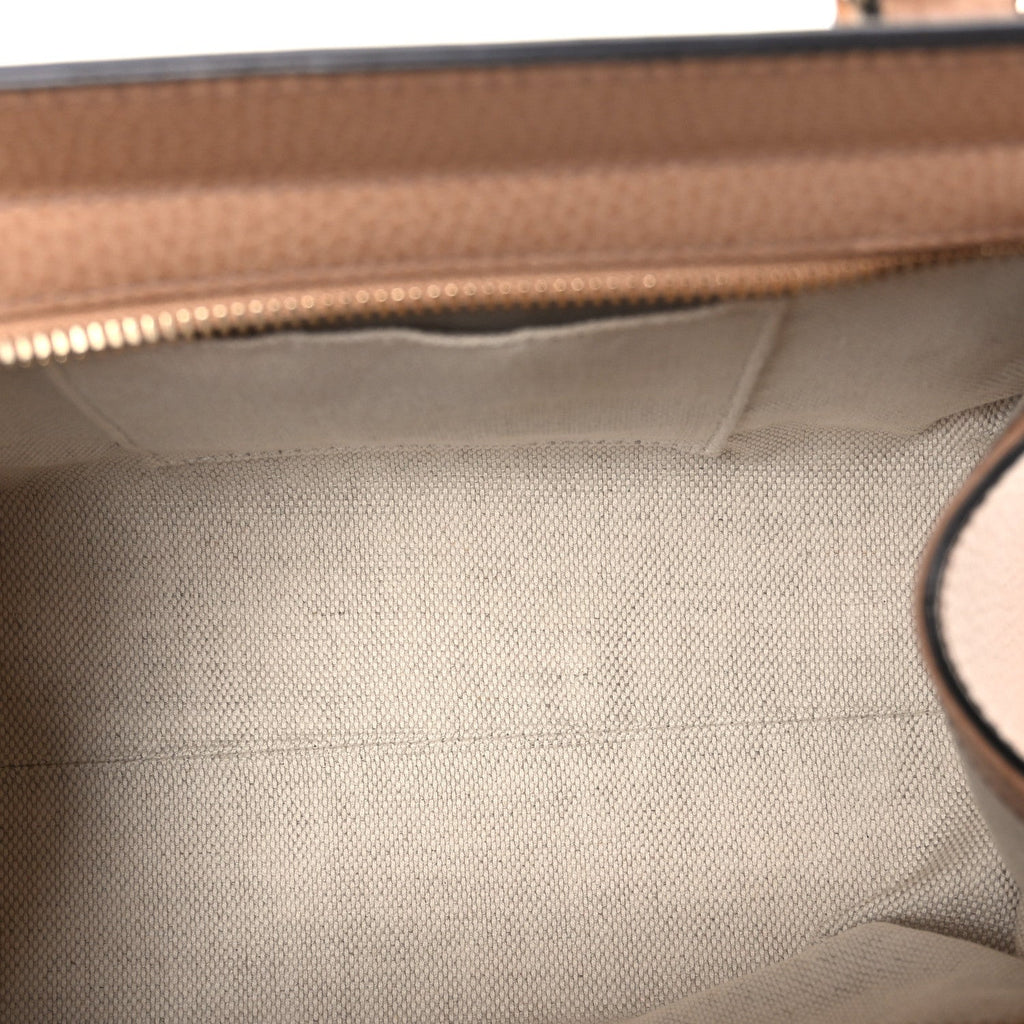 Dollar Calfskin Medium Soho Top Handle Satchel Camelia