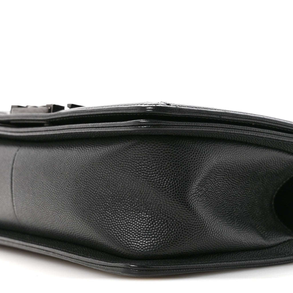 Caviar Quilted Medium Boy Flap So Black