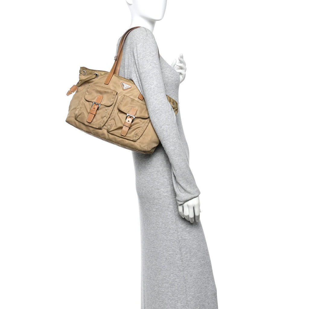 Nylon Vela Shopping Tote Sesamo