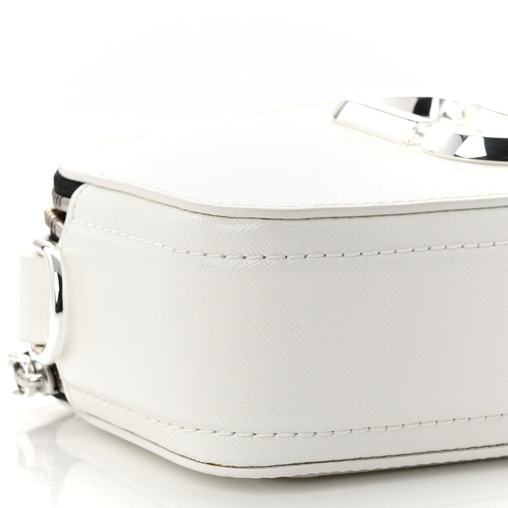 Saffiano Small Snapshot Camera Bag White