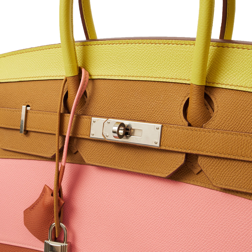 Hermes Tote Birkin 35 in Rose Confetti, Epsom Leather