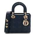 Lambskin Cannage Small My ABCDior Lady Dior Blue