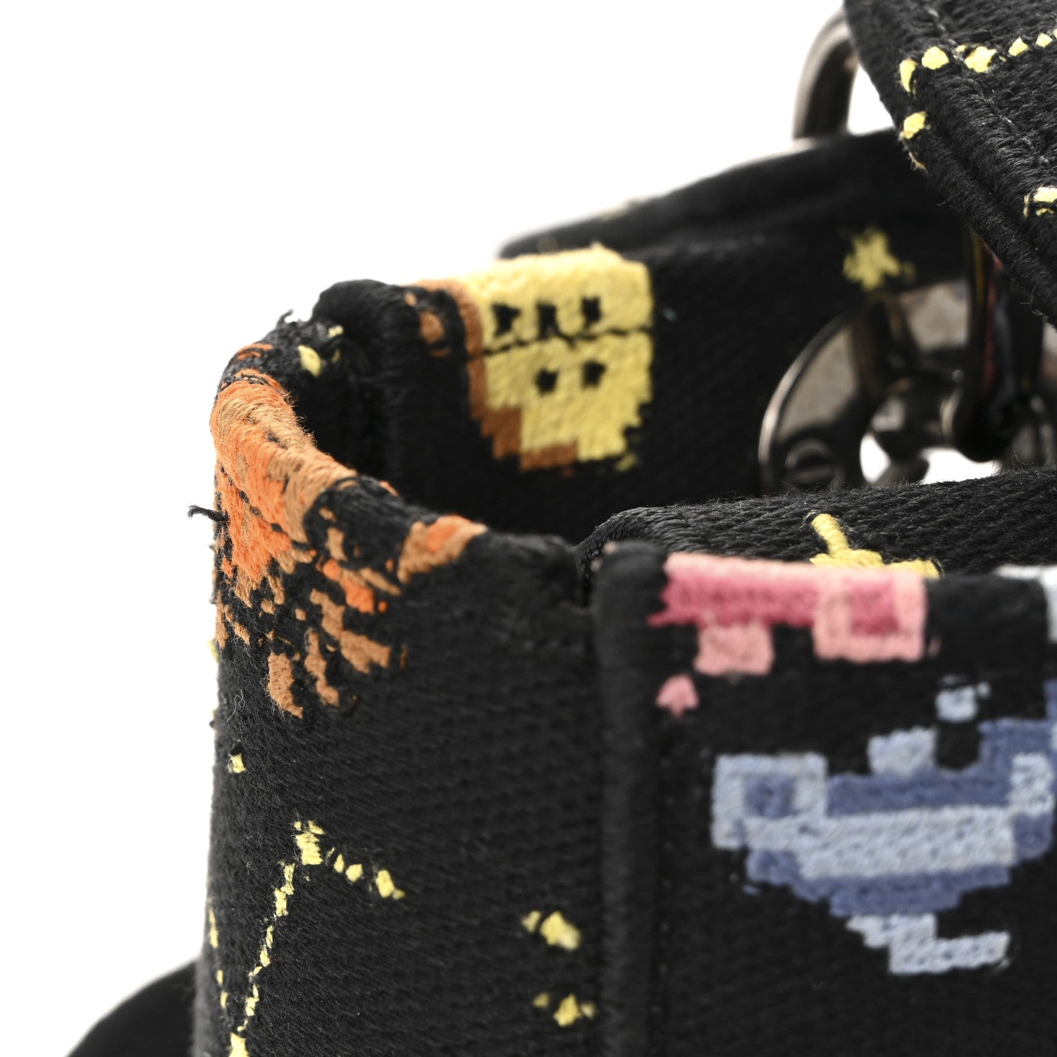 Canvas Pixel Zodiac Embroidered Medium Lady D-Lite Nero Multicolor