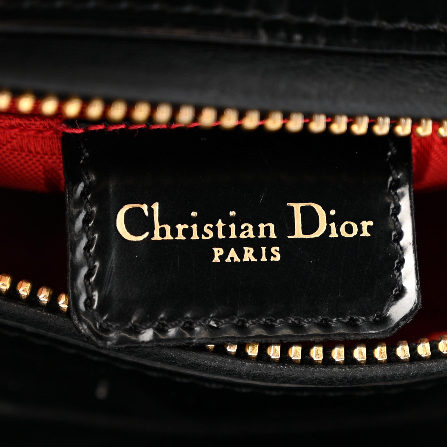 Patent Cannage Medium Lady Dior Black