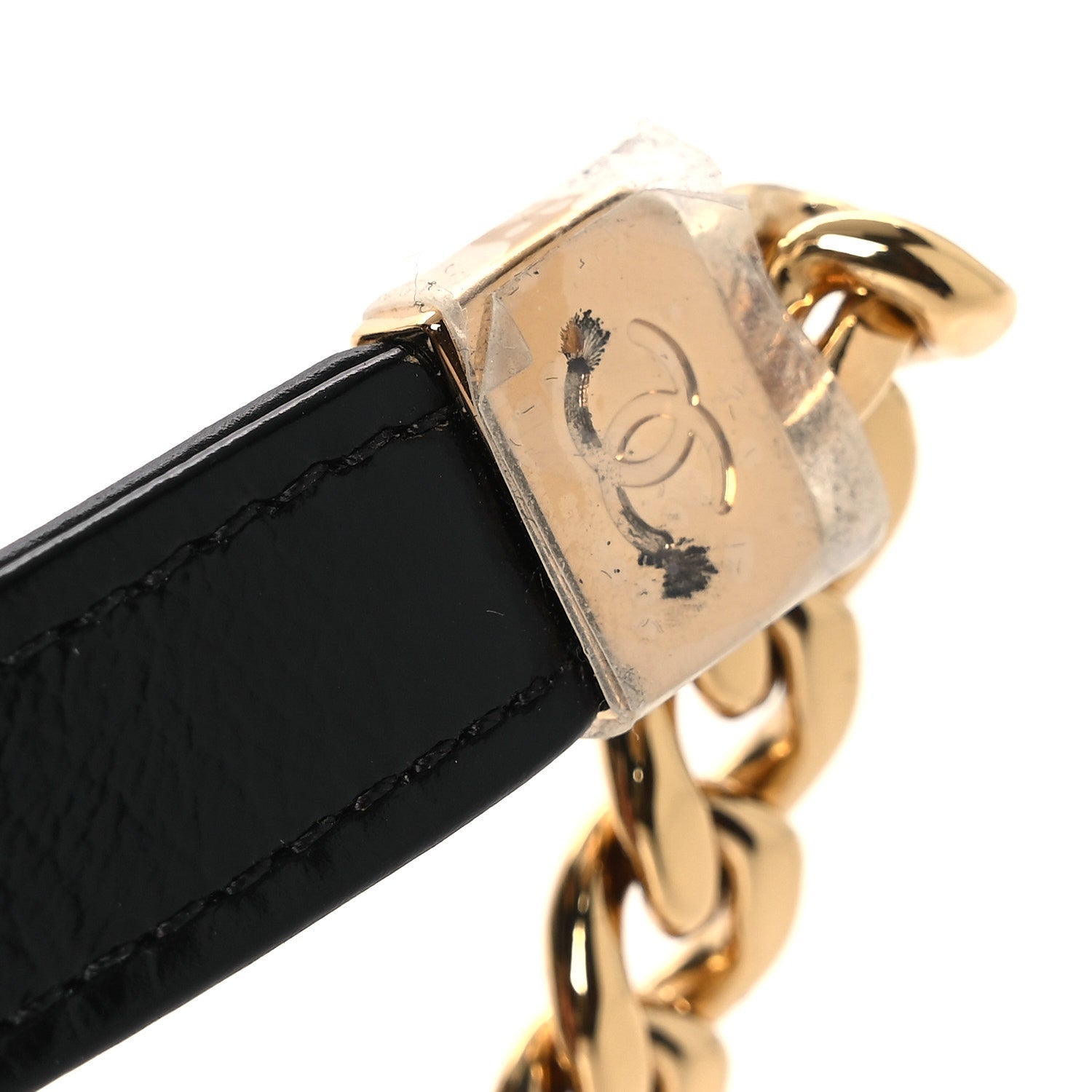 Shiny Crumpled Calfskin Minaudiere Clutch With Chain Black