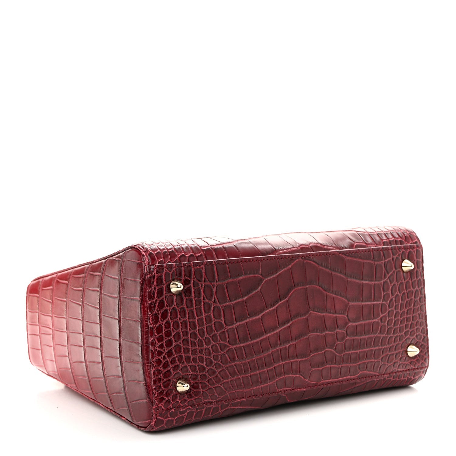 Alligator Gradient Medium Lady Dior Red