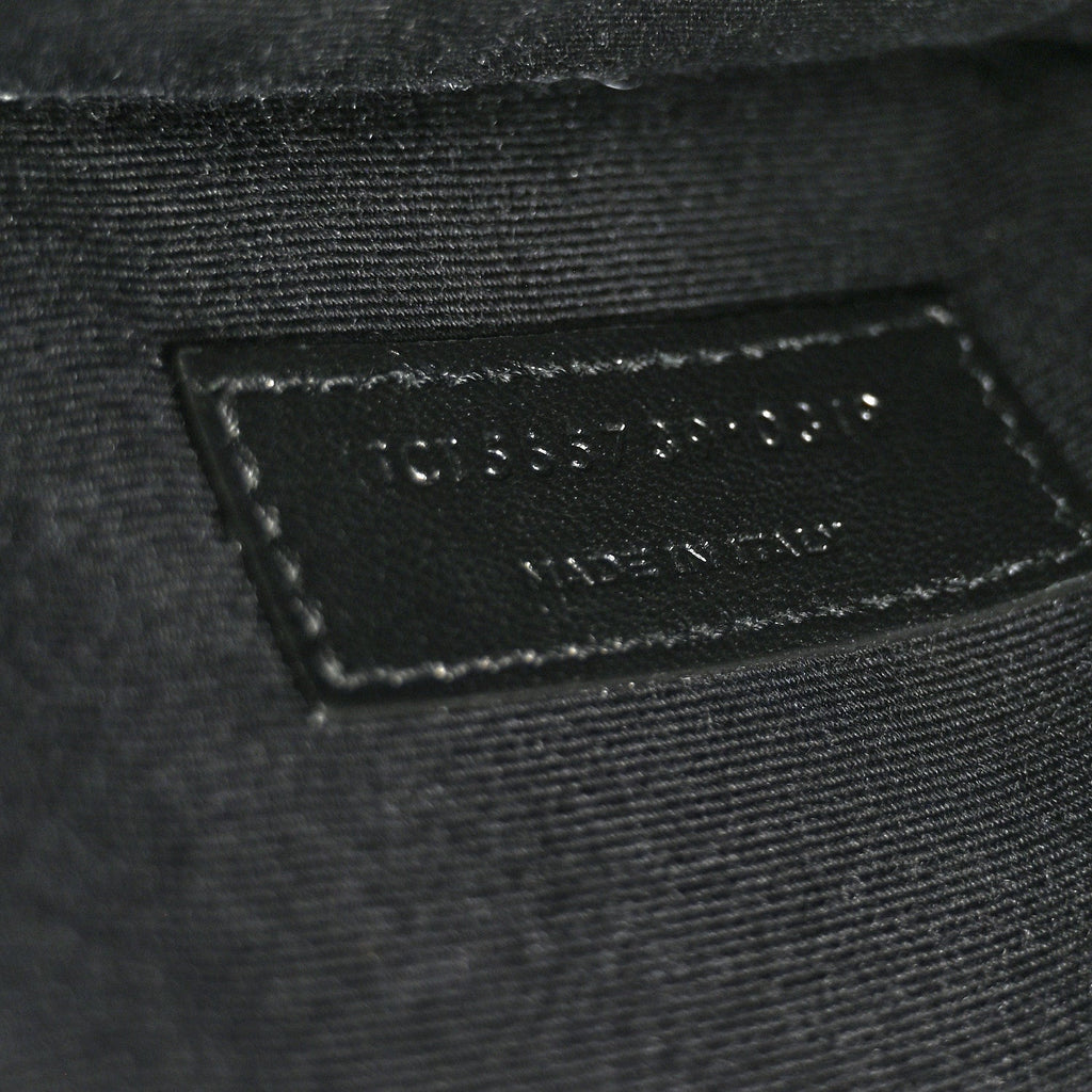 Smooth Shiny Calfskin Uptown Pouch Storm