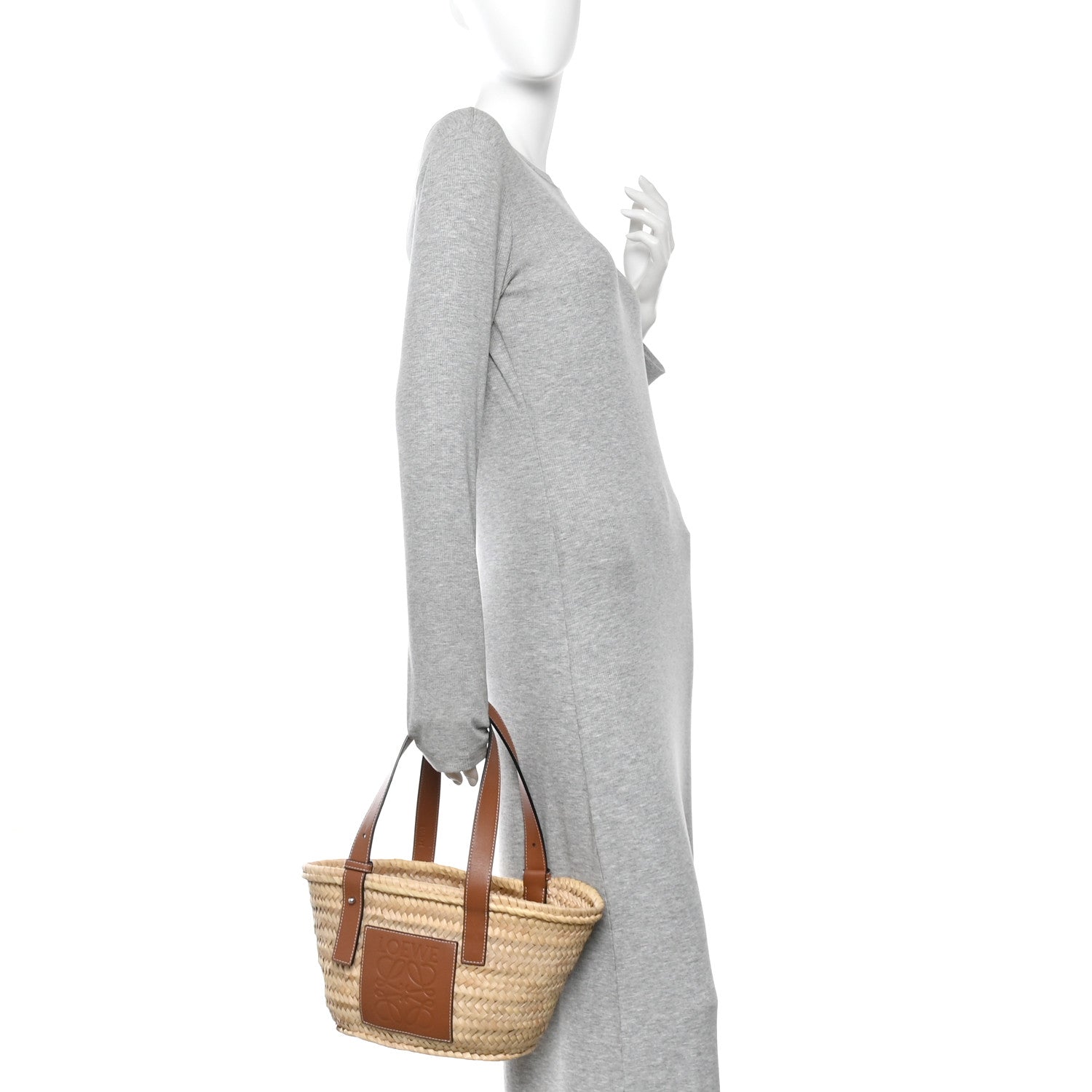 Raffia Basket Tote Bag Natural Tan