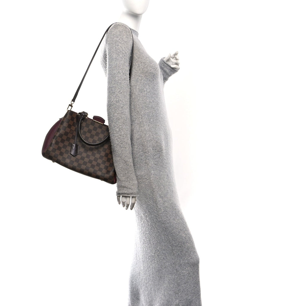 Damier Ebene Cuir Taurillon Brittany Bordeaux