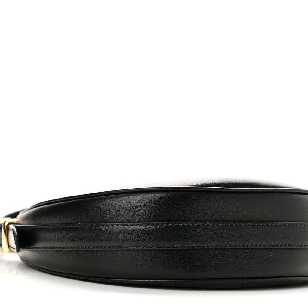 Soft Calfskin Arque Shoulder Bag Black