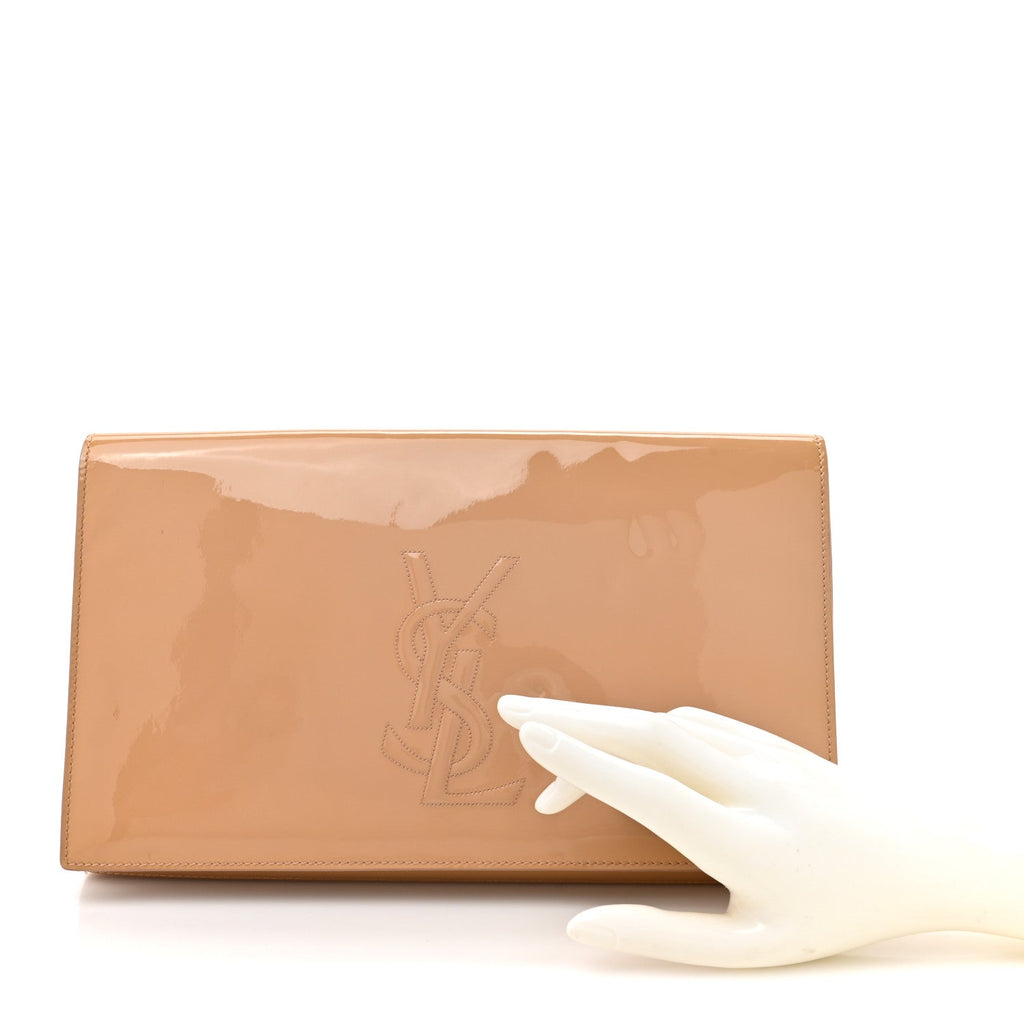 Patent Calfskin Monogram Large Belle De Jour Clutch Chair