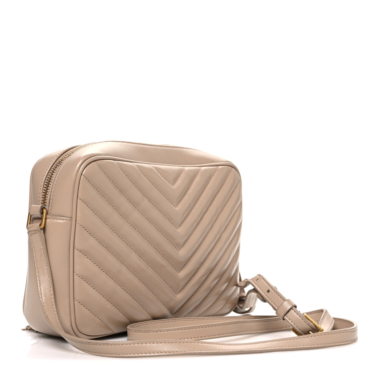 Calfskin Matelasse Monogram Lou Camera Bag Dark Beige