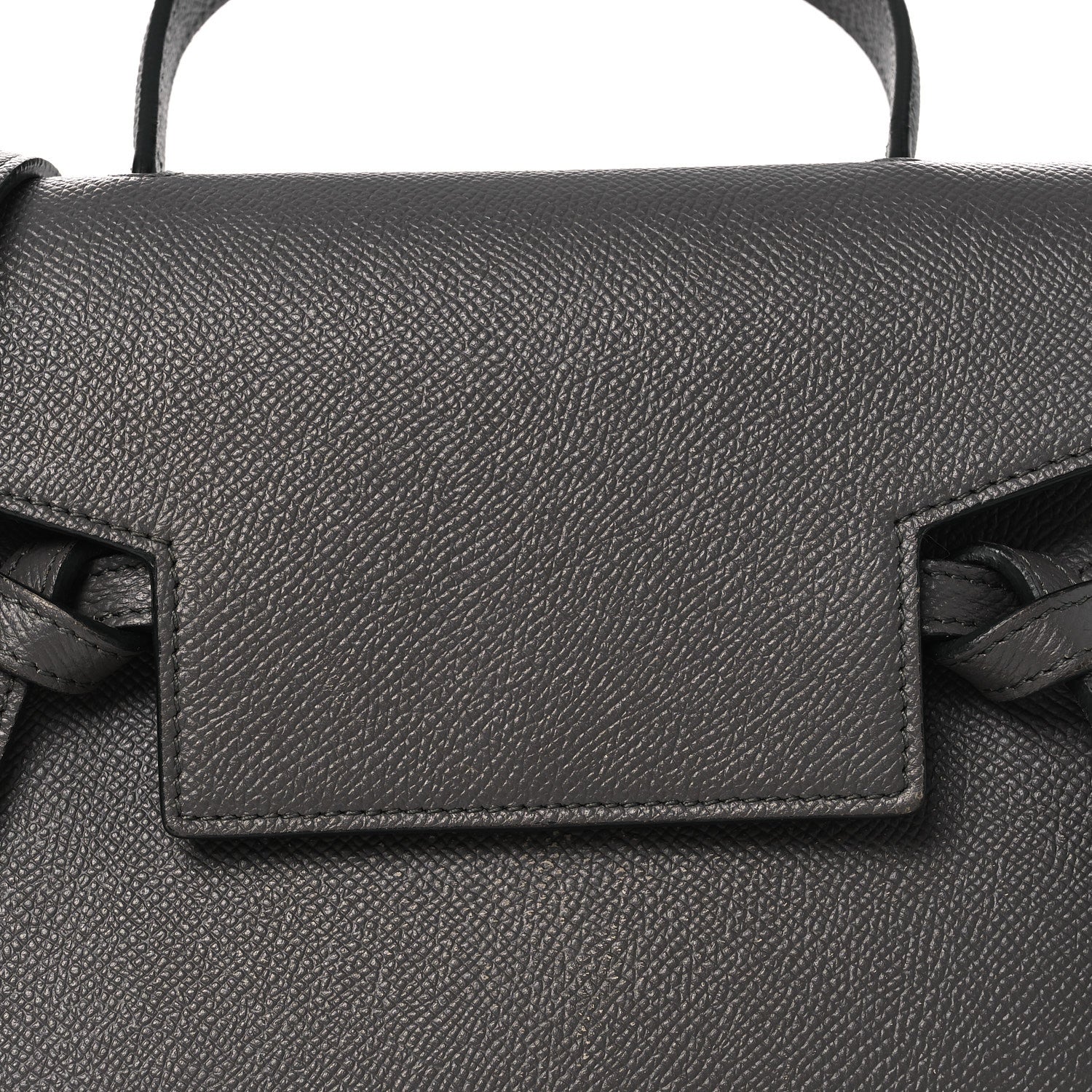 Grained Calfskin Nano Belt Bag Grey