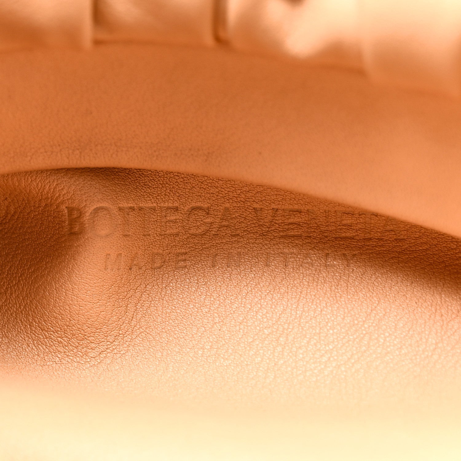 Calfskin Teen Chain Pouch Almond