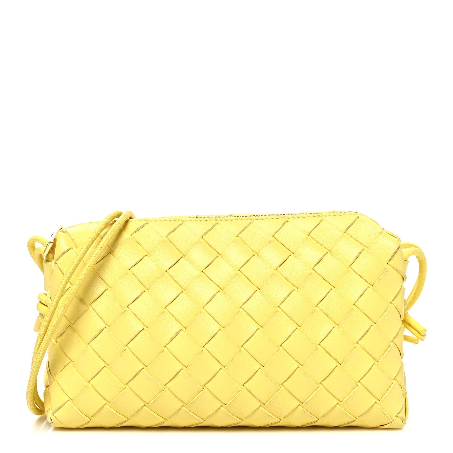 Nappa Intrecciato Small Loop Camera Bag Yellow