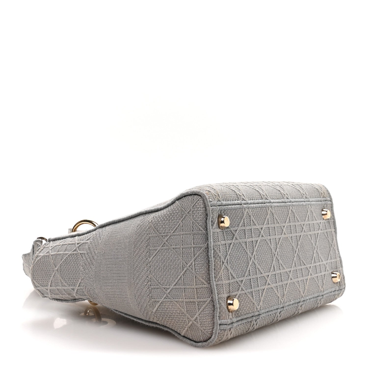 Canvas Embroidered Cannage Medium Lady D-Lite Gray