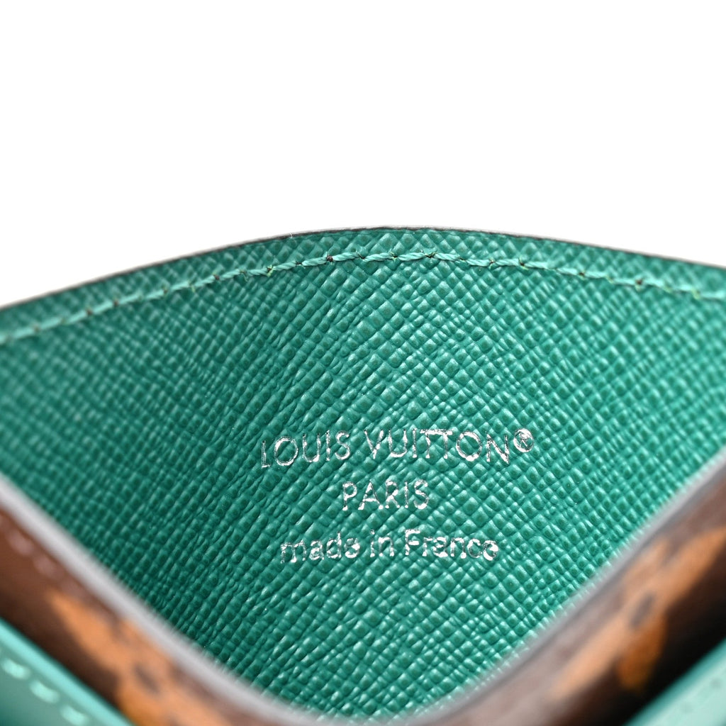 Monogram Macassar Double  Holder Borneo Green