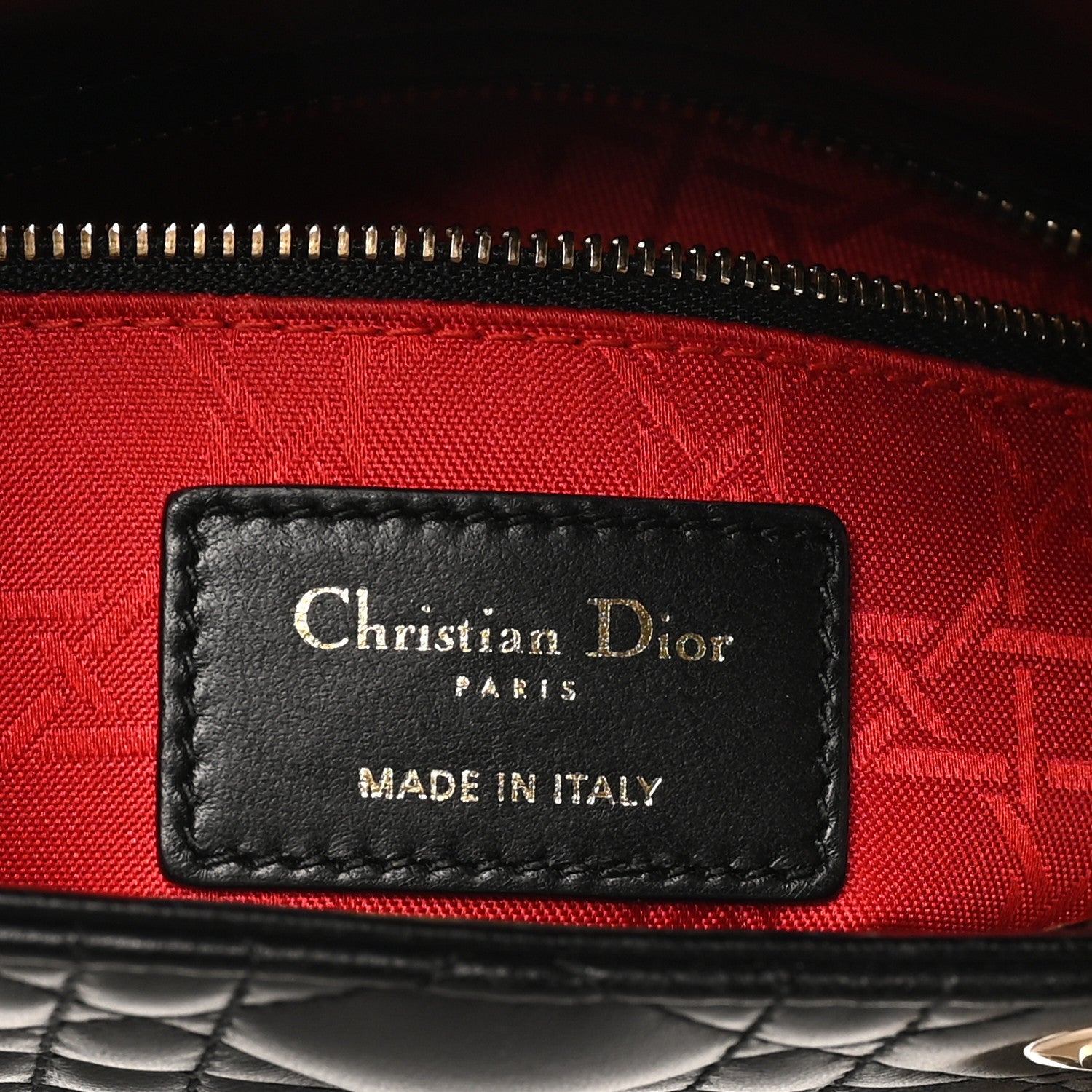 Lambskin Cannage Small My ABCDior Lady Dior Black
