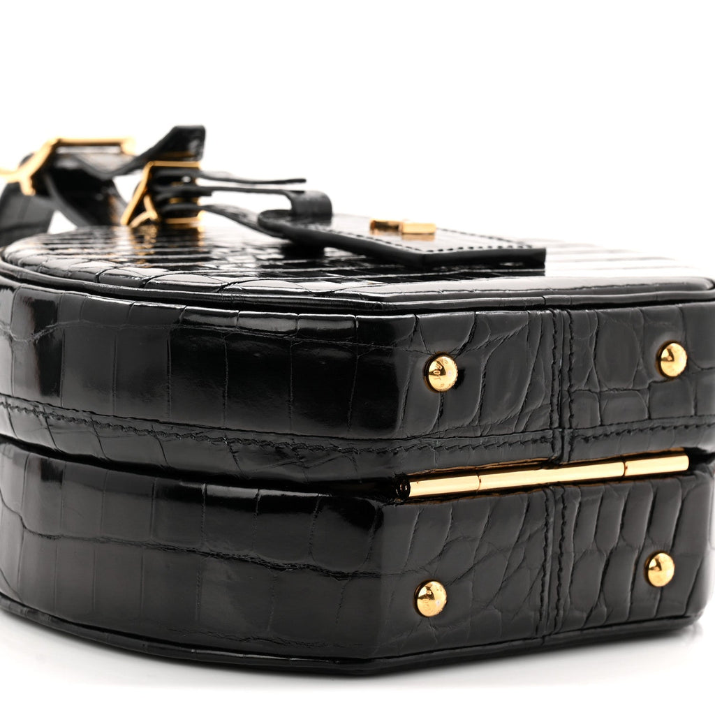 Crocodile Petite Boite Chapeau Black