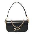 Azalea Calfskin Crystal Small Horsebit 1955 Bag Black