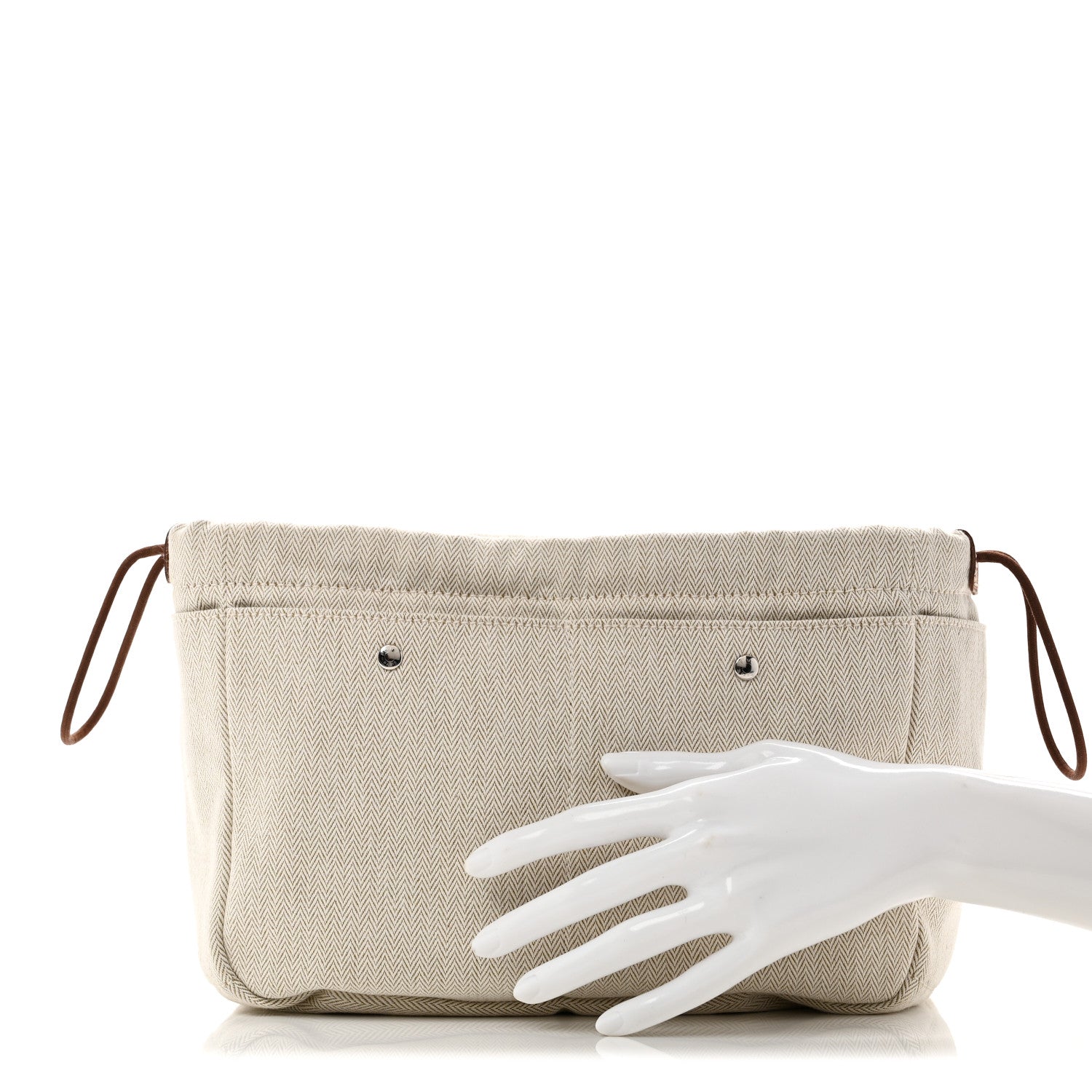 Canvas Barenia Fourbi 25 MM Pouch Naturel Fauve