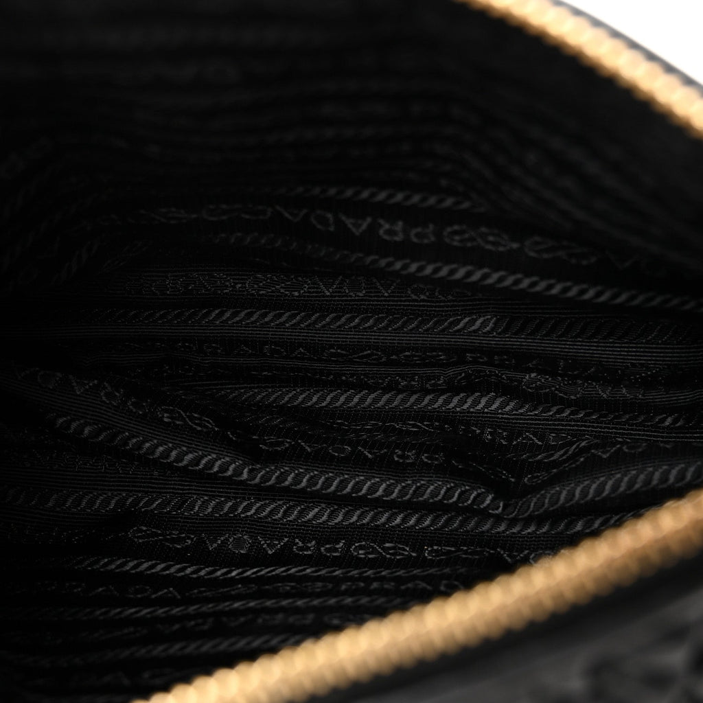 Tessuto Nylon Gaufre Shoulder Bag Black