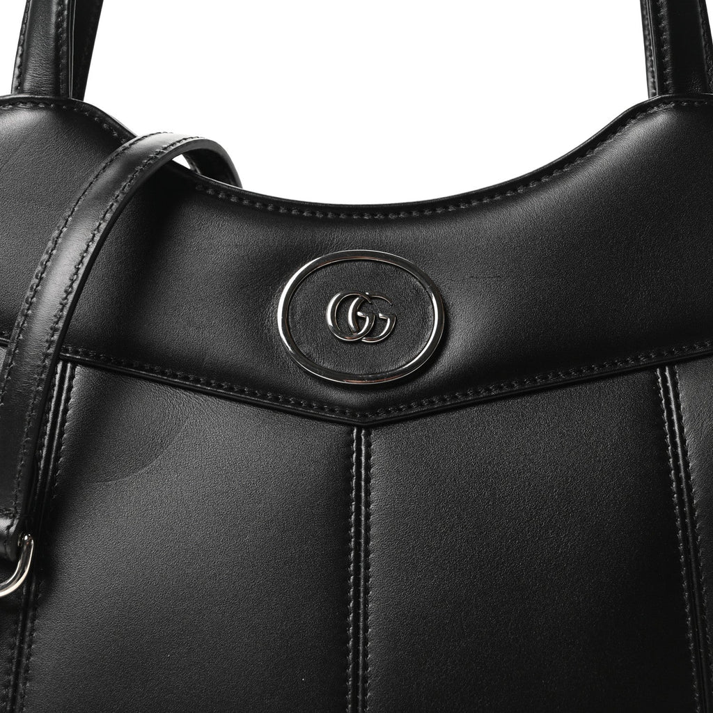 Calfskin Petite GG Medium Tote Bag Black
