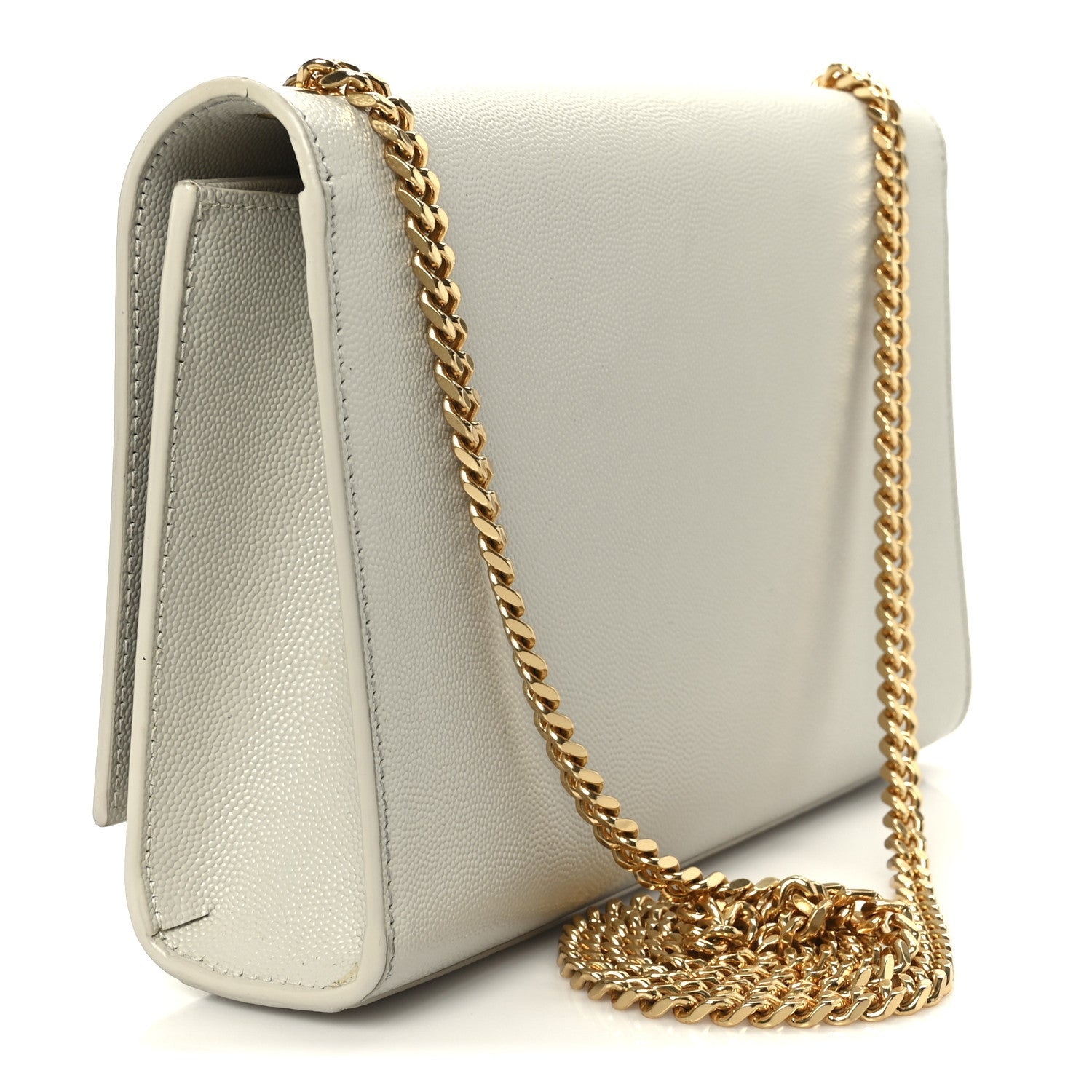 Grain De Poudre Medium Classic Monogram Kate Satchel Crema Soft