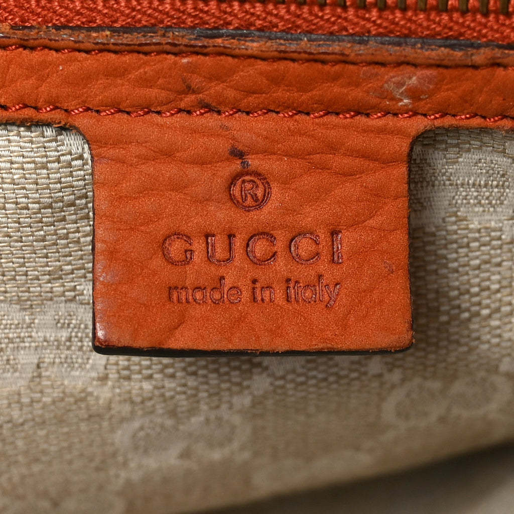 Nubuck Medium Soft Stirrup Shoulder Bag Orange