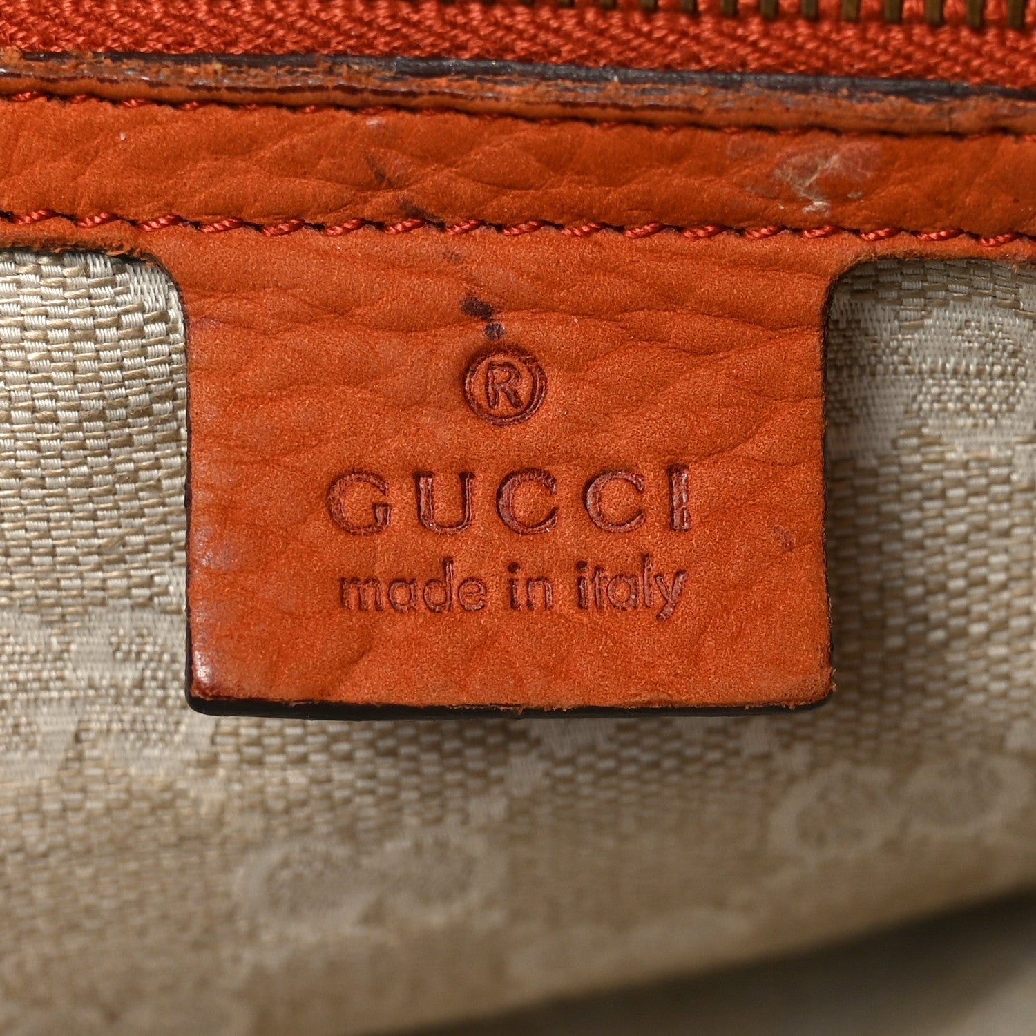 Nubuck Medium Soft Stirrup Shoulder Bag Orange