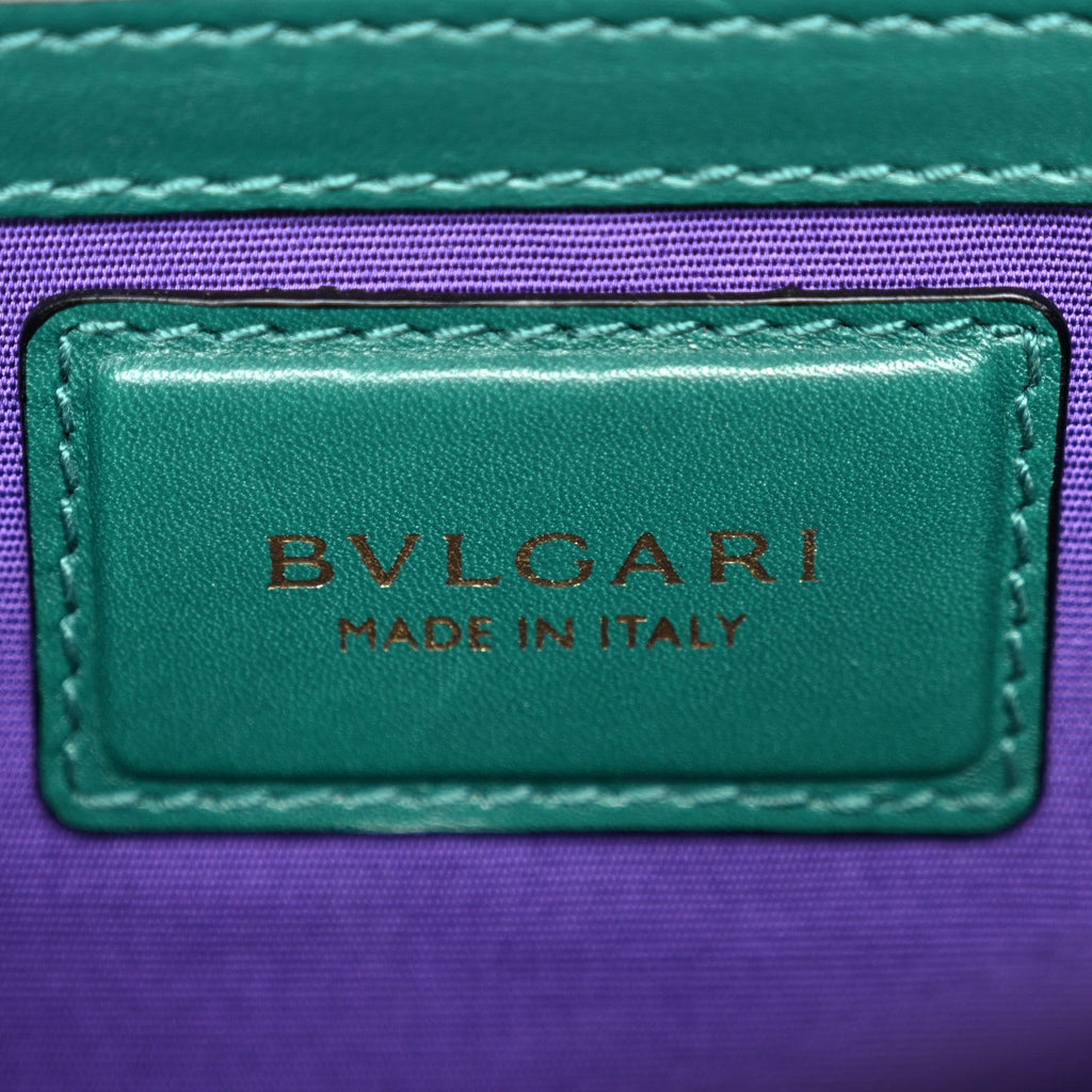 Calfskin Large Serpenti Forever Top Handle Emerald Green
