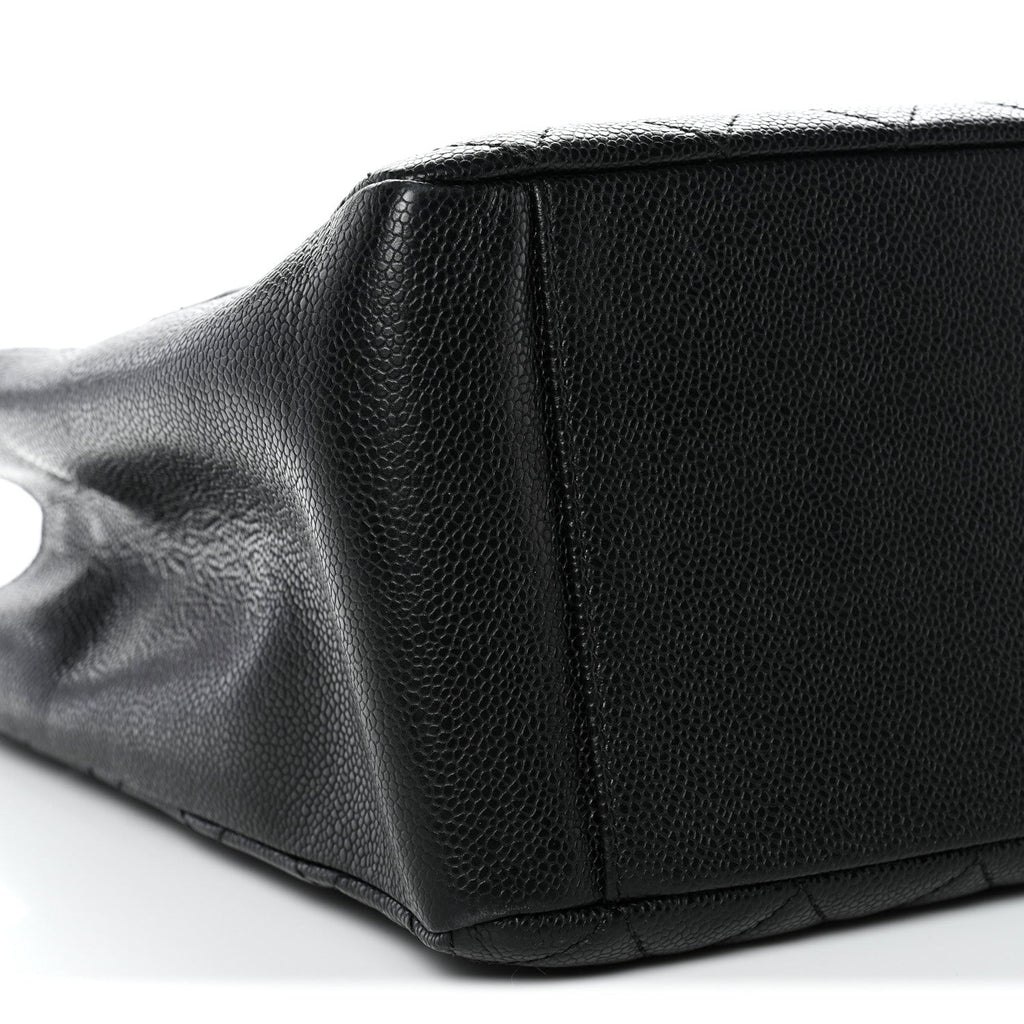 Caviar Quilted Grand Shopping Tote GST Black