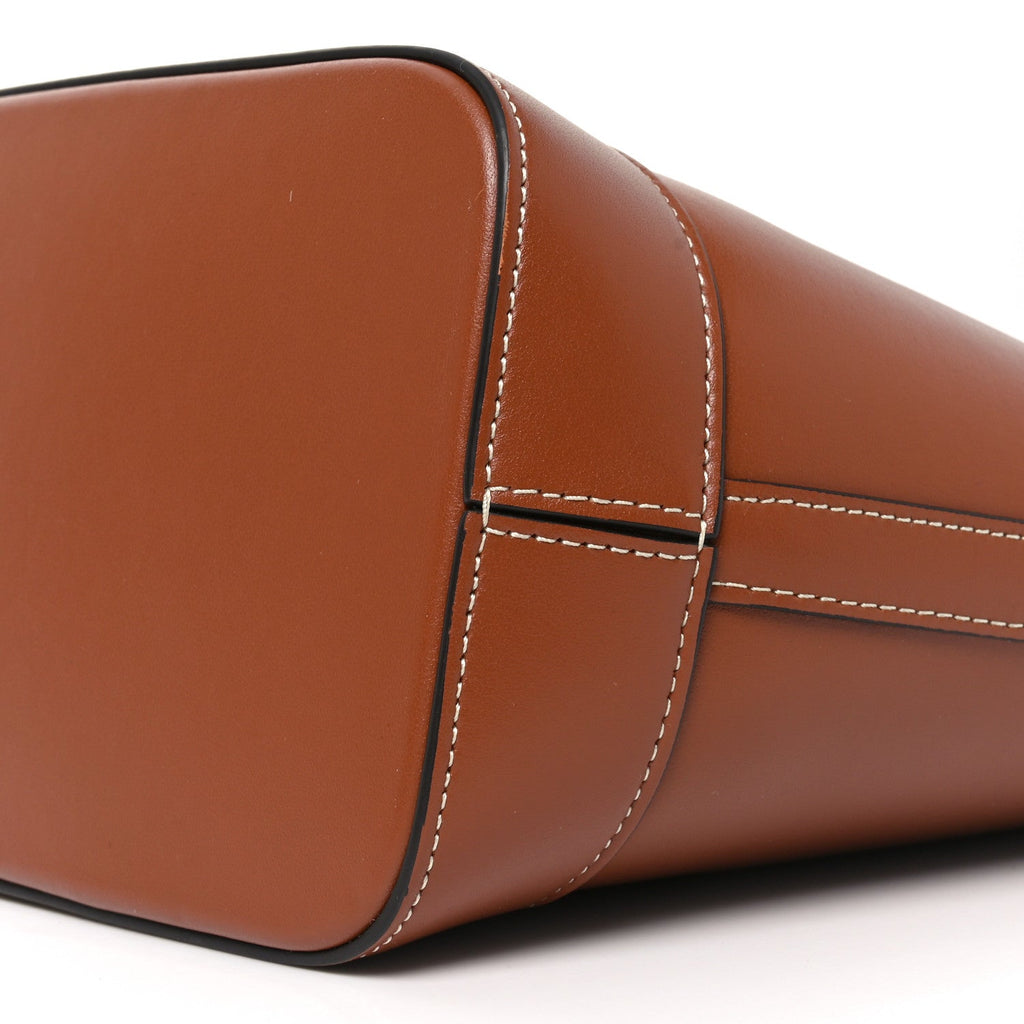 Smooth Calfskin Small Cuir Triomphe Bucket Bag Tan