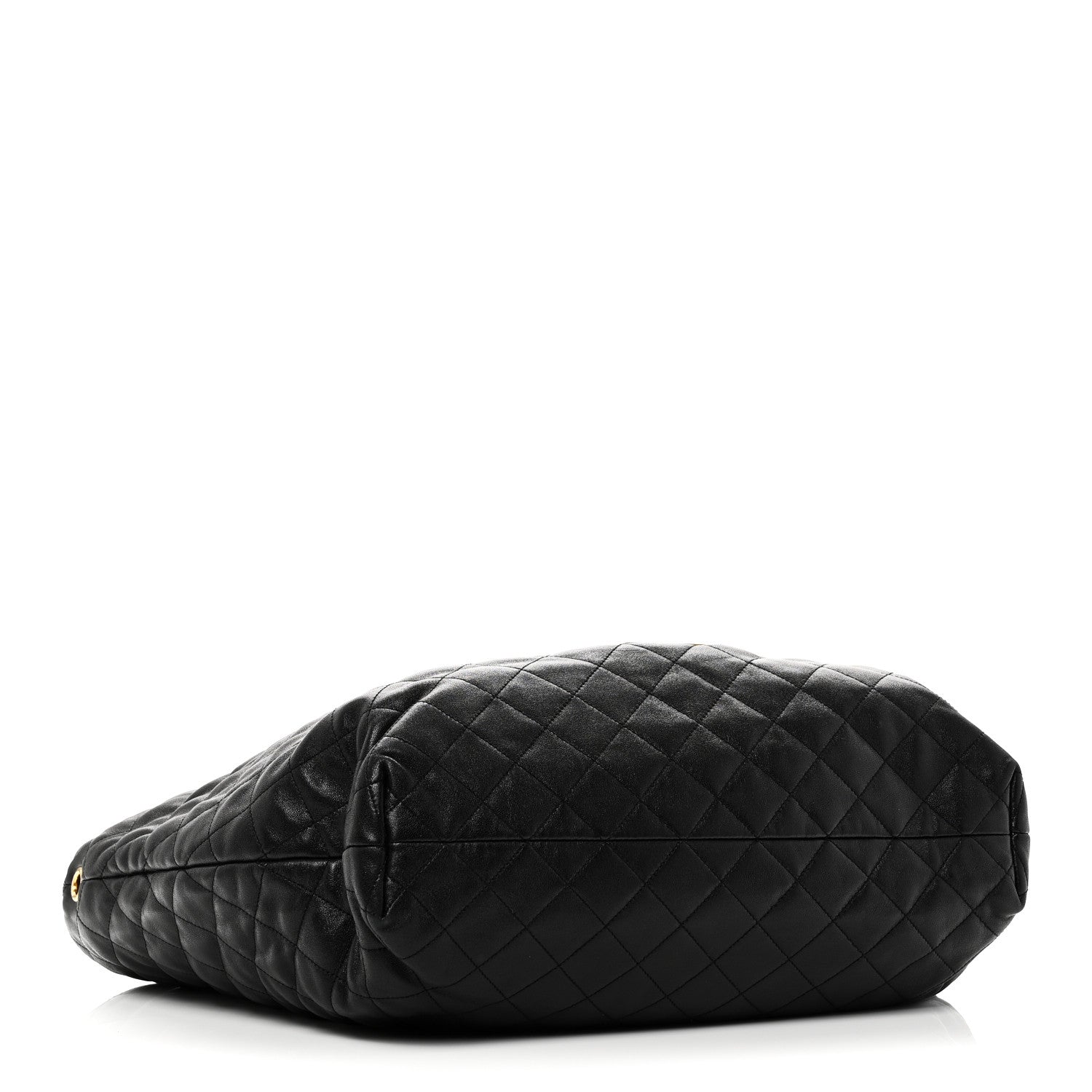 Lambskin Quilted Maxi Icare Shopping Tote Black
