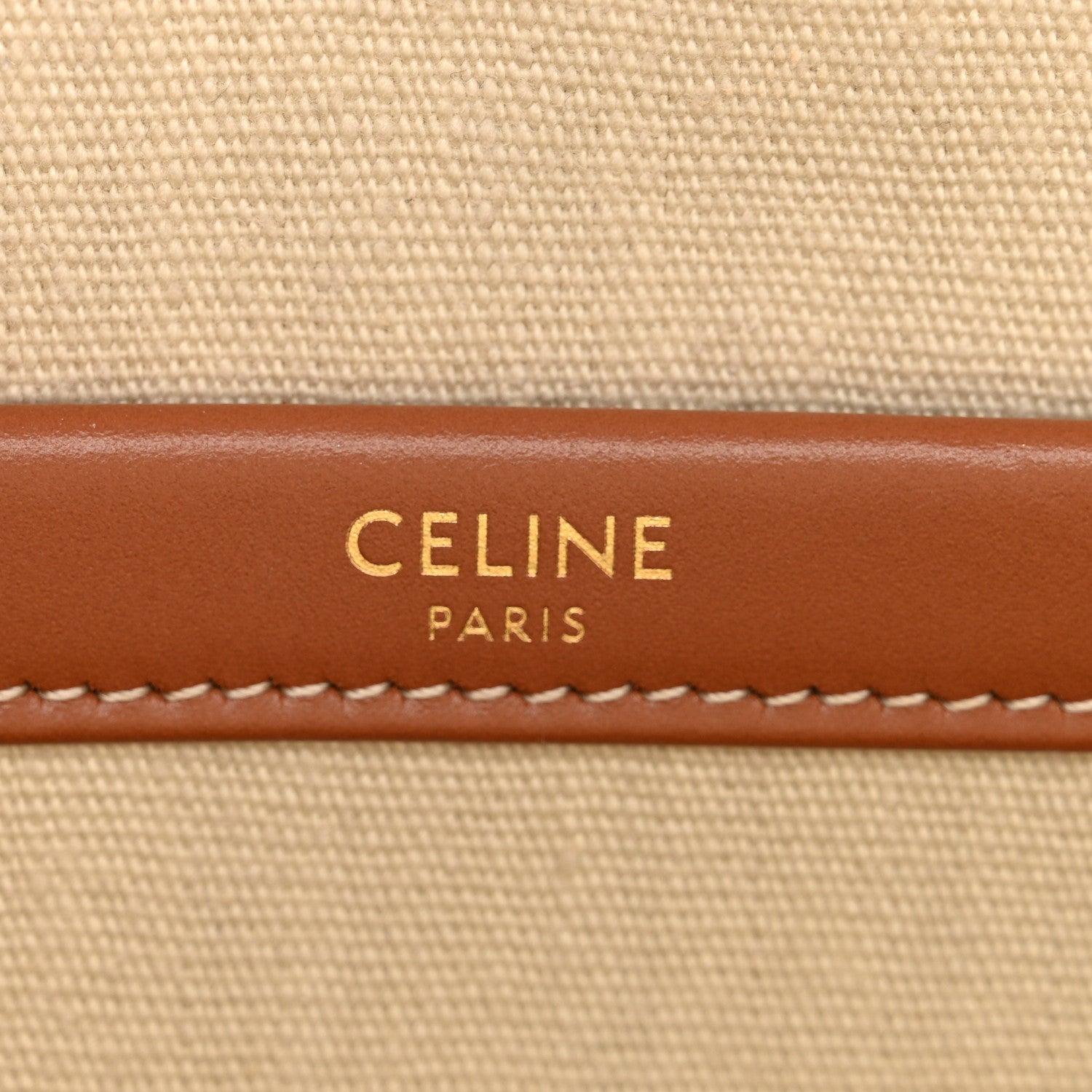 Canvas Calfskin Triomphe Print Small Cabas Thais White
