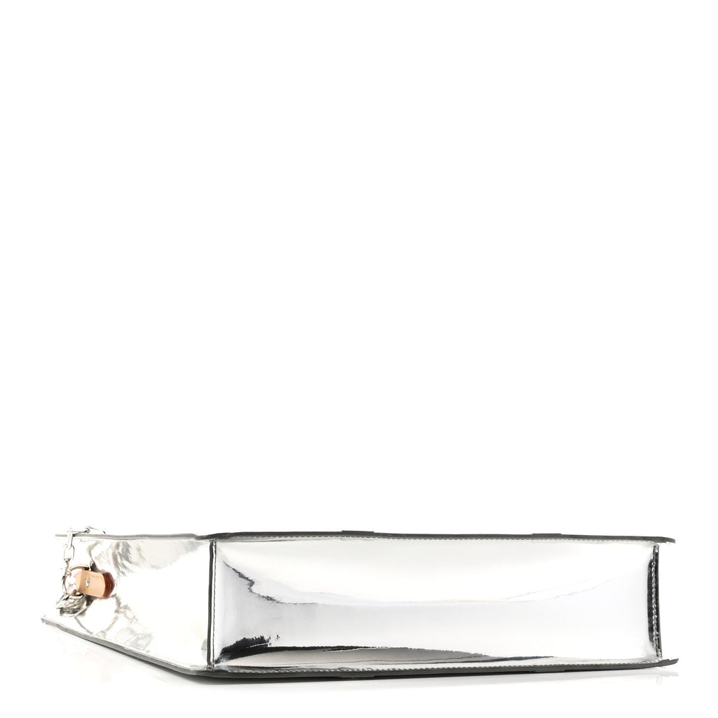 Monogram Mirror Sac Plat NM Silver