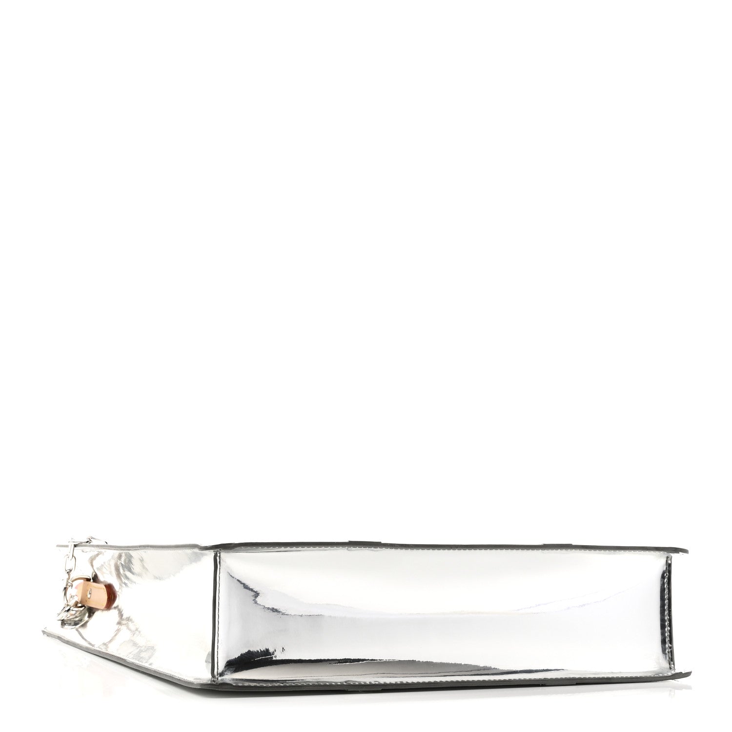 Monogram Mirror Sac Plat NM Silver