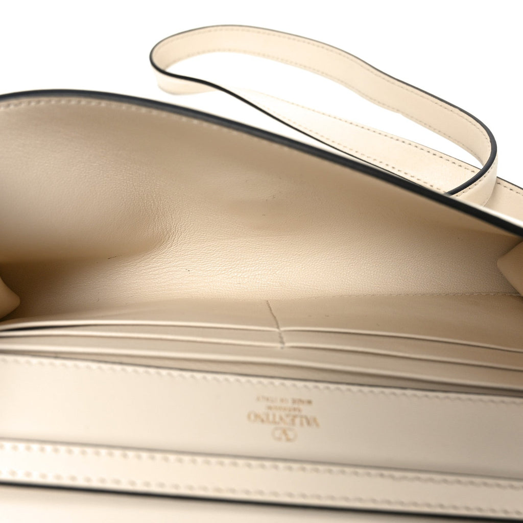 Calfskin Vlogo Crossbody Pouch White