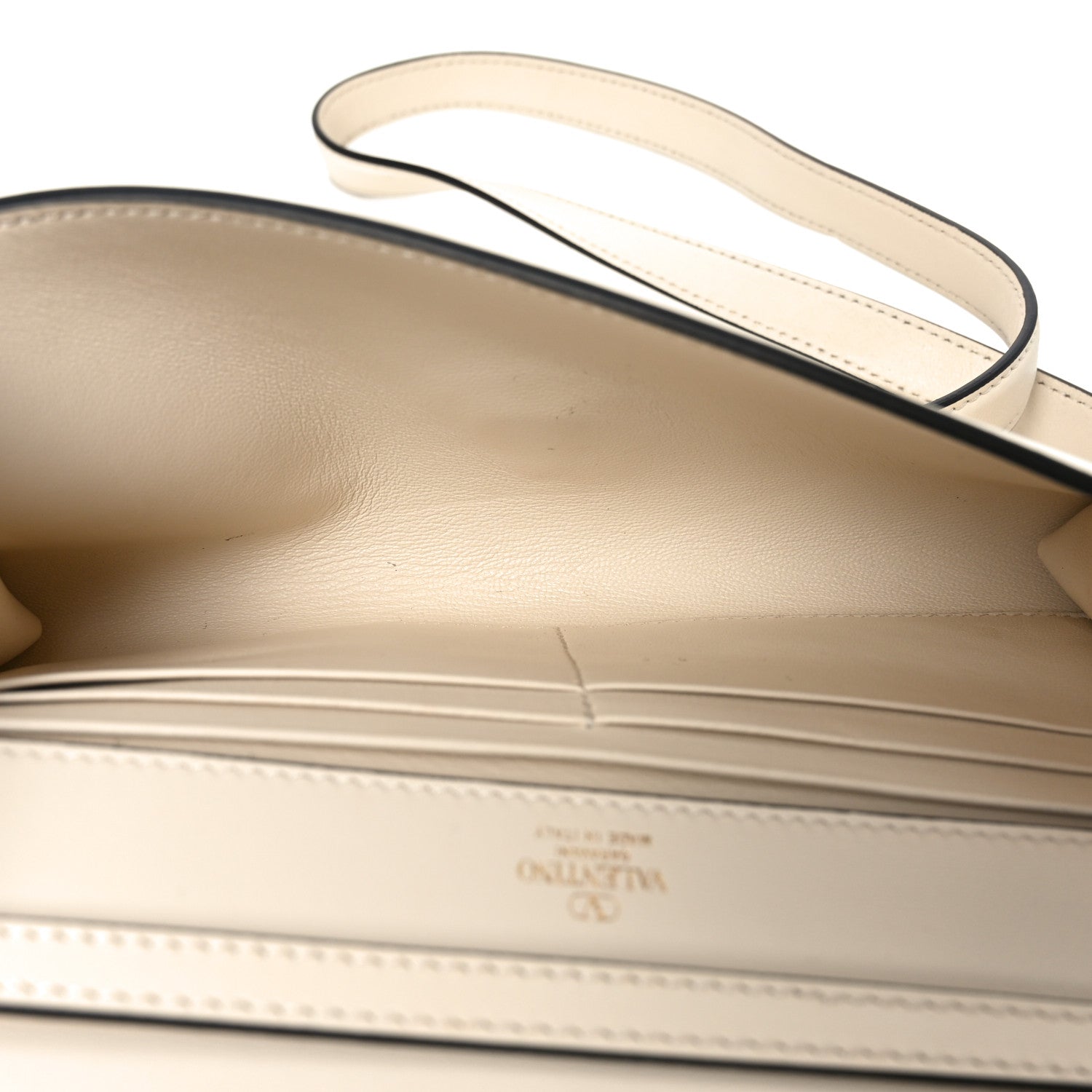 Calfskin Vlogo Crossbody Pouch White