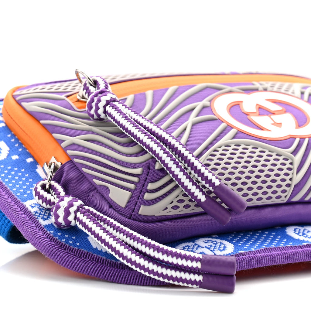 Jersey GG Monogram All Over Sporty Belt Bag Grey White Multicolor