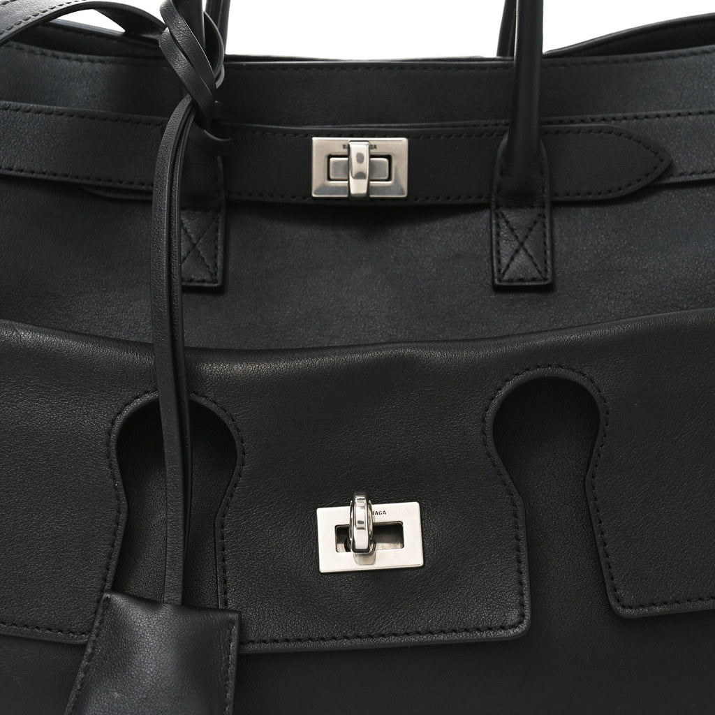 Smooth Calfskin Small Bel Air Carry All Bag Black