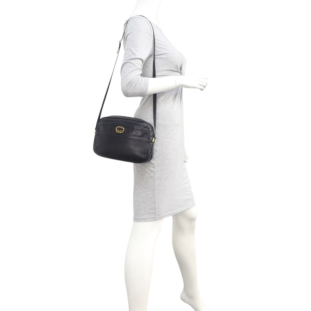Gucci GG Vintage Leather Shoulder Bag