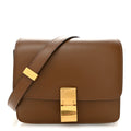 Box Calfskin Small Classic Box Flap Bag Camel