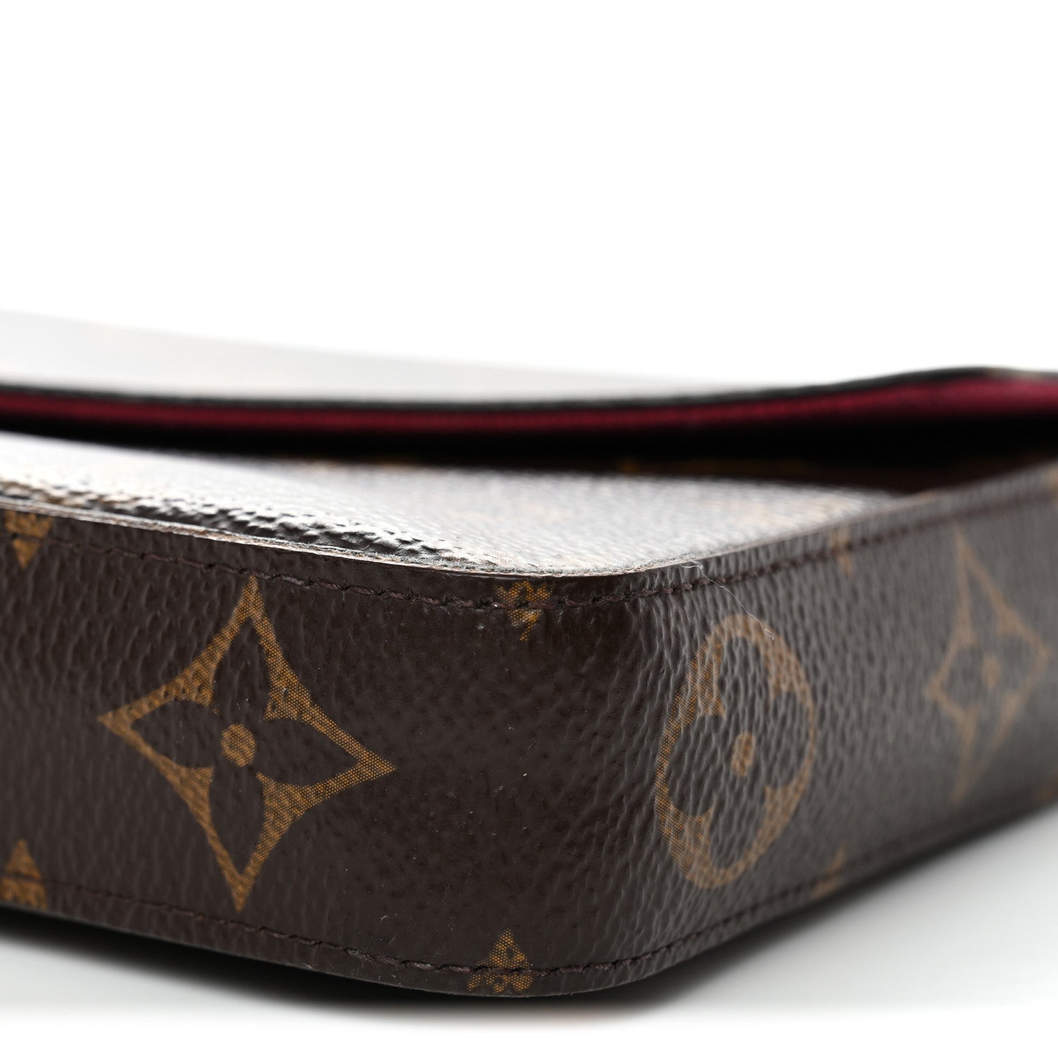Monogram Pochette Felicie Chain Wallet Fuchsia