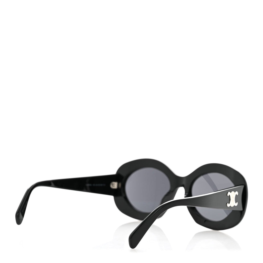Oversized Round Sunglasses CL40292U Black